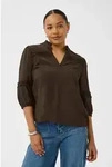 KAFFE Langarmbluse Bluse langarm KAsonja braun 36