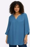 Sheego Klassische Bluse Tunika 3/4-Arm