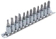 BGS Bit-Set BGS Bit-Einsatz-Satz Antrieb Innenvierkant 6,3 mm (1/4) Schlitz, Kreu