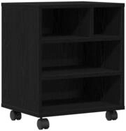 vidaXL Druckertisch Druckerst&auml;nder Schwarz Eichen-Optik 41 x 32 x 48 cm (1-St)