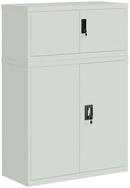 vidaXL Aktenschrank Aktenschrank Hellgrau 90x40x130 cm Stahl (1-St)