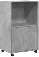 vidaXL Sideboard Rollschrank Betongrau 55x40x91 cm Holzwerkstoff (1 St)