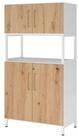 HAMMERBACHER Aktenschrank Kombischrank FlexWall 4OH 1offen Sockel wei&szlig;/asteiche