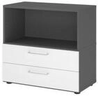 HAMMERBACHER Regal Regal FlexWall 2 Sch&uuml;be 2OH graphit/wei&szlig;