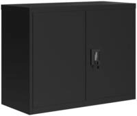 vidaXL Aktenschrank Aktenschrank Schwarz 90x40x70 cm Stahl (1-St)