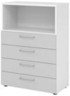 HAMMERBACHER Aktenschrank Regal 3OH 4 Sch&uuml;be wei&szlig;/grau