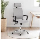 IDIMEX Drehstuhl HERRY, Ergonomischer Drehst&uuml;hl mit Kopfst&uuml;tze h&ouml;henverstellbar,