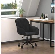 vidaXL B&uuml;rostuhl vidaXL B&uuml;rostuhl Drehbar Schwarz Samt
