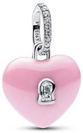 Pandora Charm-Einh&auml;nger Moments Anh&auml;nger Herzschloss, 925er Silber, Keramik...