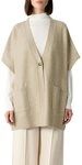 comma Strickjacke im Poncho-Style mit 1-Knopf-Verschluss