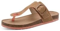 Tamaris Zehentrenner Schlupfschuh, Flats, Bequemschuh, Hausschuh mit T-Logo