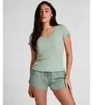 Hunkem&ouml;ller Pyjama Pyjama-Oberteil Jersey Ripp gr&uuml;n S