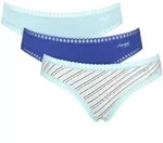 sloggi Minislip GO Crush (3er Pack) dehnbare Spitzendetails, Cotton-Mix blau S