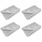 vidaXL Bett&uuml;berwurf Rutschfeste Decke aus Kunstkaninchenfell Olite 4 pcs Grau
