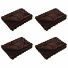 vidaXL Bett&uuml;berwurf Rutschfeste Decke aus Kunstkaninchenfell Olite 4 pcs Kamel