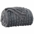 vidaXL Bett&uuml;berwurf &Uuml;berwurfdecke Dunkelgrau 270 x 240 cm Fleece