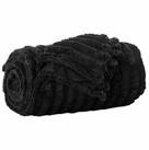 vidaXL Bett&uuml;berwurf &Uuml;berwurfdecke Schwarz 270 x 240 cm Fleece