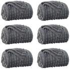 vidaXL Bett&uuml;berwurf Wohndecken 6 pcs Dunkelgrau 240 x 220 cm Fleece