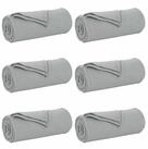 vidaXL Bett&uuml;berwurf Wohndecken 6 pcs Grau 270 x 240 cm Fleece