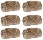 vidaXL Bett&uuml;berwurf Wohndecken 6 pcs Kamel 150 x 200 cm Fleece