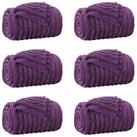 vidaXL Bett&uuml;berwurf Wohndecken 6 pcs Lila 240 x 220 cm Fleece