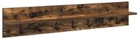 vidaXL Regal Wandmontierter nachttisch Ger&auml;ucherte Eiche 100 x 10,5 x 18 cm,...