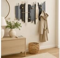 moebel-direkt-online Wandgarderobe black and white mix