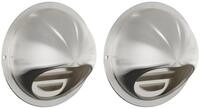 vidaXL Bodenventilator L&uuml;ftungsgitter 2 pcs Silber 100 mm Edelstahl