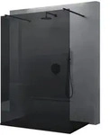 doporro Walk-in-Dusche Duschwand Duschabtrennung schwarz Profil 10mm ESG-Glas
