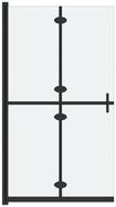 vidaXL Duschwand Faltbare begehbare Duschwand ESG-Glas mattiert 90x190 cm