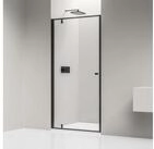 Bernstein Duschwand NT604 FLEX 80 cm Schwarz, ESG Sicherheitsglas 6mm,...