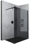 Mai & Mai Duschwand Duschwand f&uuml;r Dusche Duschabtrennung Schwarz Profil Glas...