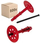PROTEKTOR Schrauben- und D&uuml;bel-Set D&auml;mmstoffd&uuml;bel &Oslash;10mm, Schlagd&uuml;bel mit