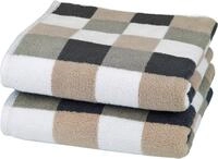 ROSS Handt&uuml;cher W&uuml;rfelfond, Frottier (Set, 2-St), 100% Baumwolle