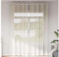 vidaXL Vorhang, Voile Vorh&auml;nge mit &Ouml;sen 2 Stk. Creme 140x260 cm