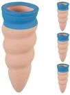 relaxdays Bew&auml;sserungssystem Geschwungene Tonkegel im 4er Set, (4-tlg)
