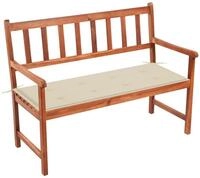 vidaXL Gartenbank Gartenbank mit Auflage 120 cm Massivholz (1-St)