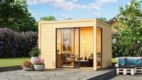 Karibu Gartenhaus Gartenhaus Frisco naturbelassen mit modernem Flachdach...