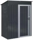vidaXL Gartenhaus Gartenh&uuml;tten Anthrazit 137 x 81 x 180 cm Metall