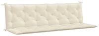 vidaXL Bankauflage, Gartenbank-Auflagen 2 Stk. Cremewei&szlig; 200x50x7 cm...