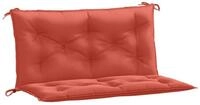 vidaXL Sitzauflage Gartenbank-Auflagen 2 Stk. Melange Rot 100x50x7 cm Stoff, (1...