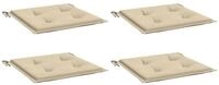 vidaXL Sitzauflage Gartenstuhl-Kissen 4 Stk. Beige 40x40x4 cm Oxford-Gewebe, (4...