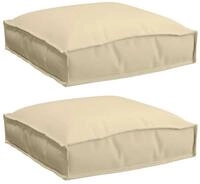 vidaXL Sitzauflage Kissen 2 pcs Beige 40 x 40 x 8 cm Oxford-Stoff, (2 St)