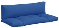 vidaXL Sitzauflage Palettenkissen 2 Stk. Blau Stoff, (2 St)