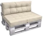 Beautissu Palettenkissen Palettenkissen Outdoor 1x Sitzkissen & 1x...