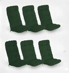 Beautissu Hochlehnerauflage 6er Set Hochlehner Auflagen Flair HL, 120x50x8cm,