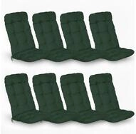 Beautissu Hochlehnerauflage 8er Set Hochlehner Auflagen Flair HL, 120x50x8cm,