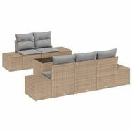 vidaXL Gartenlounge-Set Gartensofa-set mit Kissen 6 pcs Beige und Grau...