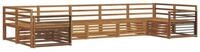 vidaXL Gartenlounge-Set Sofagarnituren 7 pcs Natur Massivholz, (7-tlg)
