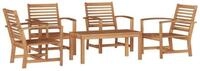 vidaXL Gartenlounge-Set Gartensofa-set 5 pcs Natur Massivholz, (5-tlg)